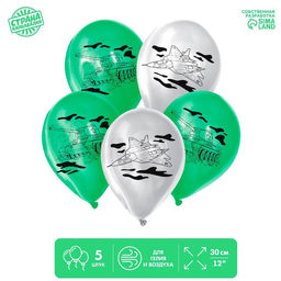 Цена за 2 шт. Воздушные шары латексные 12 Военная техника, 5 шт.