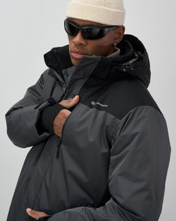 Горнолыжная куртка мужская зимняя темно-серого цвета 7611TC - Mtforce фото 4