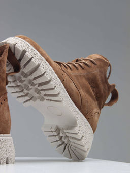 Ботинки 338.1541be. светло-коричневый замша/Шерсть