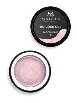 Manita Professional Гель моделирующий для ногтей с хлопьями юки / Builder Gel Moonlight №05, 15 мл