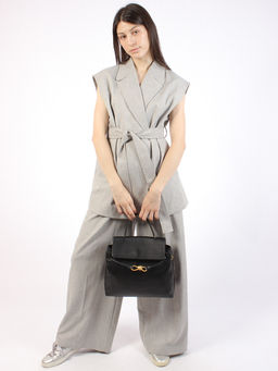 LACCOMA сумка Y2390-черный натуральная кожа полиэстер фото 2