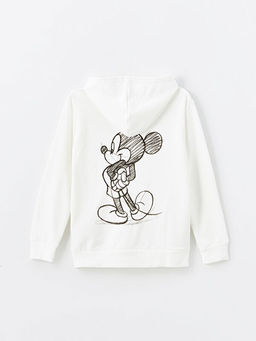 Kap??onlu Mickey Mouse Bask?l? Uzun Kollu K?z ?ocuk Sweatshirt - Waikiki фото 3