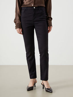 Beli Lastikli Slim Fit Kad?n Jean Pantolon