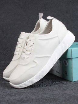 05-PDL195-8 LT. BEIGE Кроссовки женские (натуральная кожа)