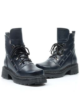 04-926-LACI DARK BLUE Ботинки зимние женские (натуральная кожа, натуральный мех) - Фабричный китай фото 14