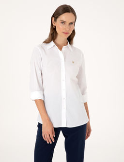 Beyaz Slim Fit Uzun Kollu G_mlek