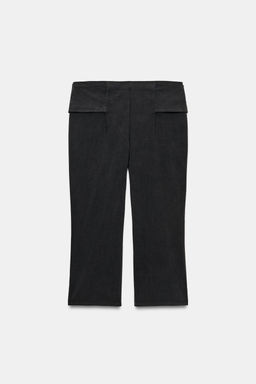 PANTAL?N CAPRI CINTUR?N / Gris oscuro - Zara фото 9