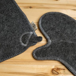 Набор для бани «Лётчик», 3 предмета: шапка, коврик, рукавица, шерсть 30%, полиэфир 70%, серый, «Добропаровъ»