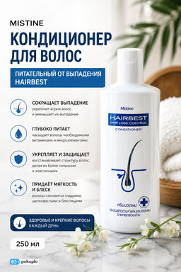 Кондиционер д/волос Питательный от Выпадения "Hairbest" MISTINE, 250 мл