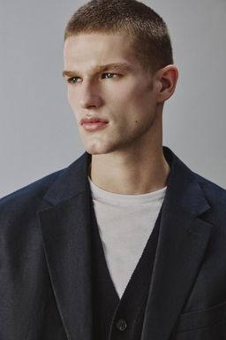 BLAZER TRAJE 100% LINO / Marino - Zara фото 7