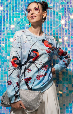 авторский свитшот с дизайнерским принтом , джемпер - Sahar art lab фото 18