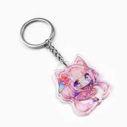 Цена за 2 шт. Брелок для ключей голографический «Аниме», 5 х 4 см