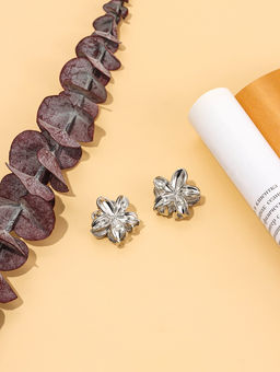 Цена за 2 шт. Краб для волос "Орнелла" (набор 2 шт) 2 см, серебро