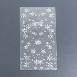 Цена за 50 шт. Пакет фасовочный новогодний БОПП, с новогодним рисунком Снег, 20?35 см