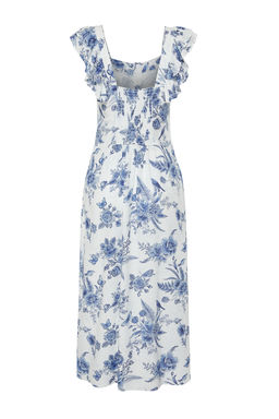 Mavi Cicek Desenli Kare Yaka Viskon Midi Dokuma Elbise TWOSS24EL00309 - Trendyolmilla фото 8