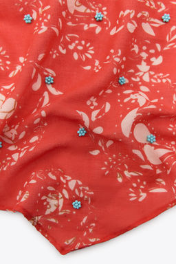 FLORAL PRINT BEADED BANDANA - Zara фото 3