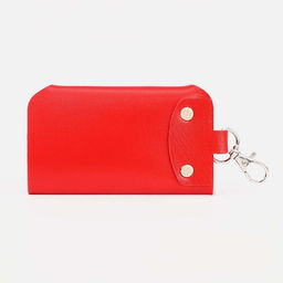 Цена за 2 шт. Ключница карманная на кнопках, 7 карабинов, размер 11×2×6.5 см, красная