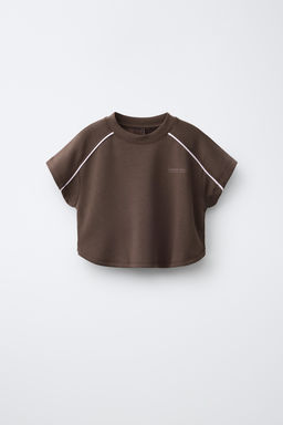 CAMISETA VIVOS CONTRASTE CON MODAL / Marr?n - Zara фото 2