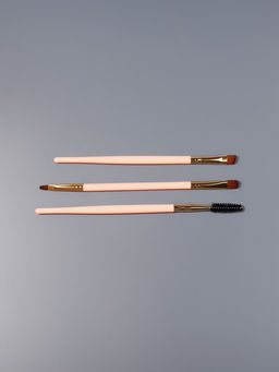 Цена за 5 шт. Набор кистей для макияжа PASTEL BLUSH, 3 шт., розовый