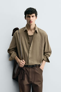 COTTON BLEND TEXTURED SHIRT - Zara фото 2