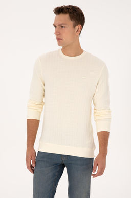 Erkek Krem Sweatshirt