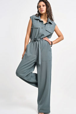 Комбинезон в стиле сафари полынь