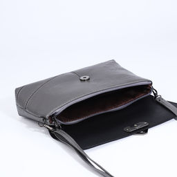 Сумка-клатч на магните, длинный ремень, цвет серый - Simaland фото 7