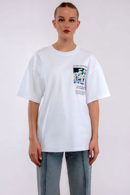 Арт. 31123 Футболка женская оверсайз 44-52 (5 шт) Цвет:белый - Калинка фото 14