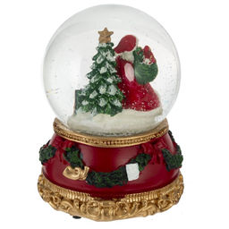 Фигурка декор в стекл шаре "Дед Мороз", D 9.5 см, L9,5 W9,5 H14 см