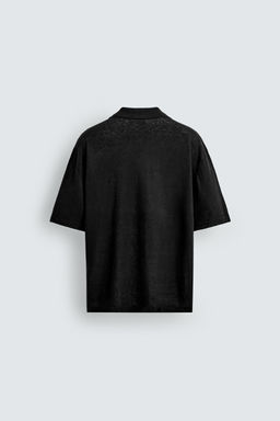 CAMISA PUNTO LINO - ALGOD?N / Negro - Zara фото 8