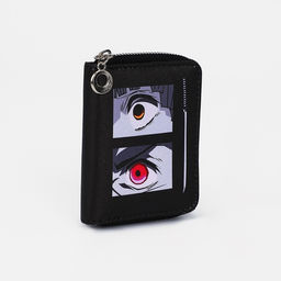 Кошелёк «Аниме» на молнии, отдел для карт, для монет, чёрный