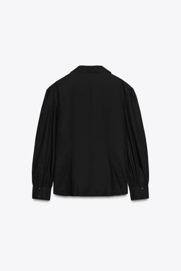 POPLIN SHIRT WITH TIED DETAILS ZW COLLECTION - Zara фото 6