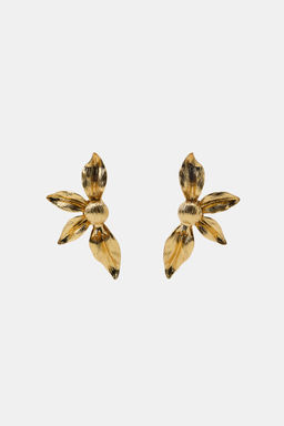 PENDIENTES ABANICO FLOR / Dorado - Zara фото 3
