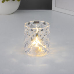 Фигурка светящаяся RISALUX «Хрустальный бокал», LED-ночник, 0.3 Вт, 4.9×4.9×5.5 см
