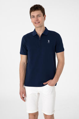 Erkek Regular Fit Polo Yaka Lacivert Ti__rt Sepette S_rpriz _ndirim