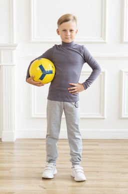 Брюки детские серый меланж скейт