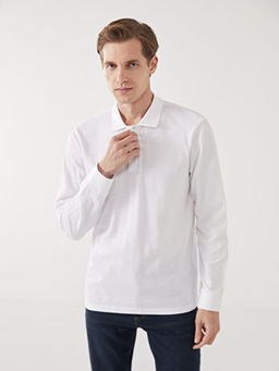 Polo Yaka Uzun Kollu Pike Erkek Ti??rt