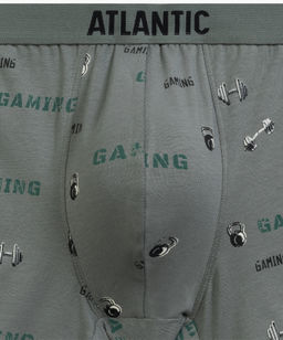 ATLANTIC 3MH-223 Трусы шорты Gym - набор 3 шт. черный + черный + светлый хаки  фото 6