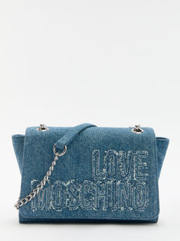 Женская сумка на плечо из денима LOVE MOSCHINO DENIM Артикул 4459248, синий