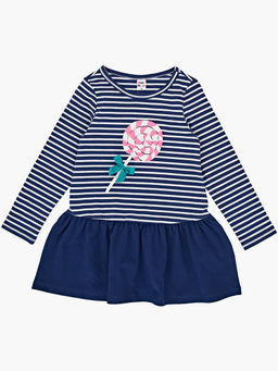 Платье для девочки UD 3958 полоса/синий - Mini maxi фото 3