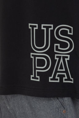 Мужская черная футболка оверсайз с круглым вырезом Неожиданная скидка в корзине - U.s. polo assn фото 7