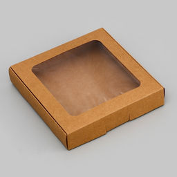 Цена за 4 шт. Коробка самосборная, крафт, 16×16×3 см