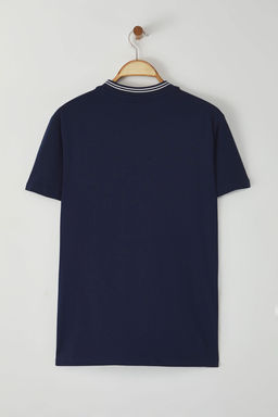 TRENDYOL MAN Lacivert Regular/Normal Kesim Cep ve Triko Bant Detayl? %100 Pamuk Basic Tok T-shirt TMNSS25TS00035 - Trendyolmilla фото 8