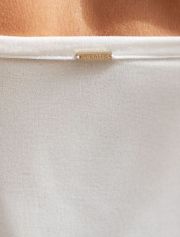 Топ с двуслойной зоной бра на бретелях из хлопка