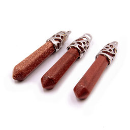 Подвеска маятник натуральный камень Авантюрин Коричневый