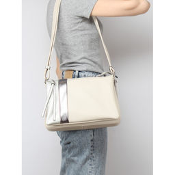 Сумка женская искусственная кожа ADEL-230/6в/ММ, 5отд. плеч/рем. серый св/серебро 259185 - Adelia фото 4