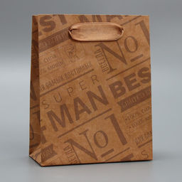 Пакет крафтовый вертикальный Only for real man, S 12 15 5.5 см