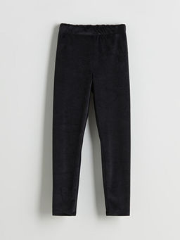 Beli Lastikli Kadife K?z ?ocuk Tayt