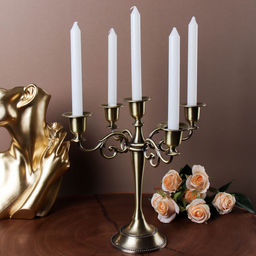 Подсвечник на 5 свечей 25 см бронза / 6305S /уп 30/