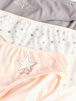 Bask?l? Pamuklu K?z ?ocuk K?lot 3l? - Waikiki фото 2